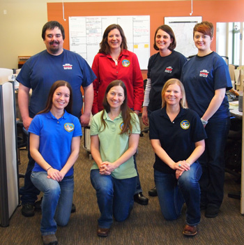 Photo of crew of dispatchers at TIDC in 2013