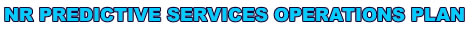 (Graphic) "NR Predictive Services Operations Plan" page header