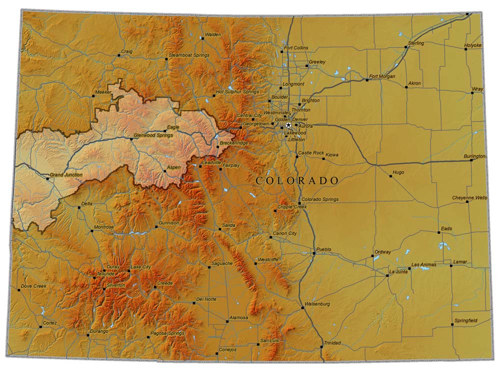 Upper Colorado River Map
