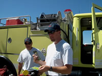 Photo of fire engine crew