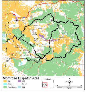 Montrose Dispatch Fire Zones