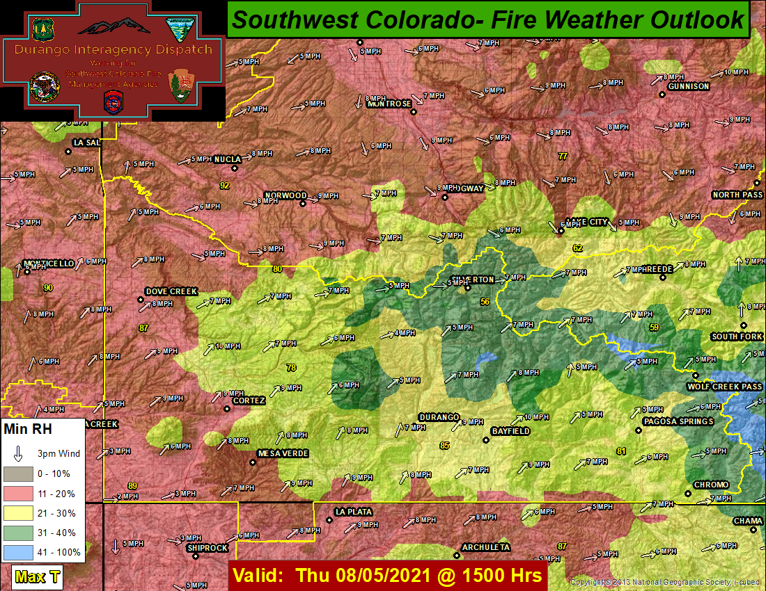 San Juan Day 2 Fire Weather Outlook