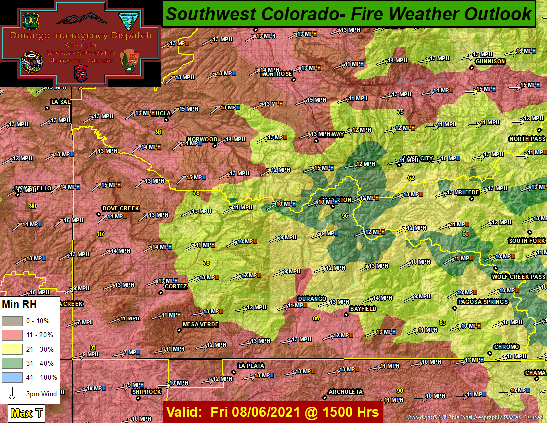San Juan Day 3 Fire Weather Outlook