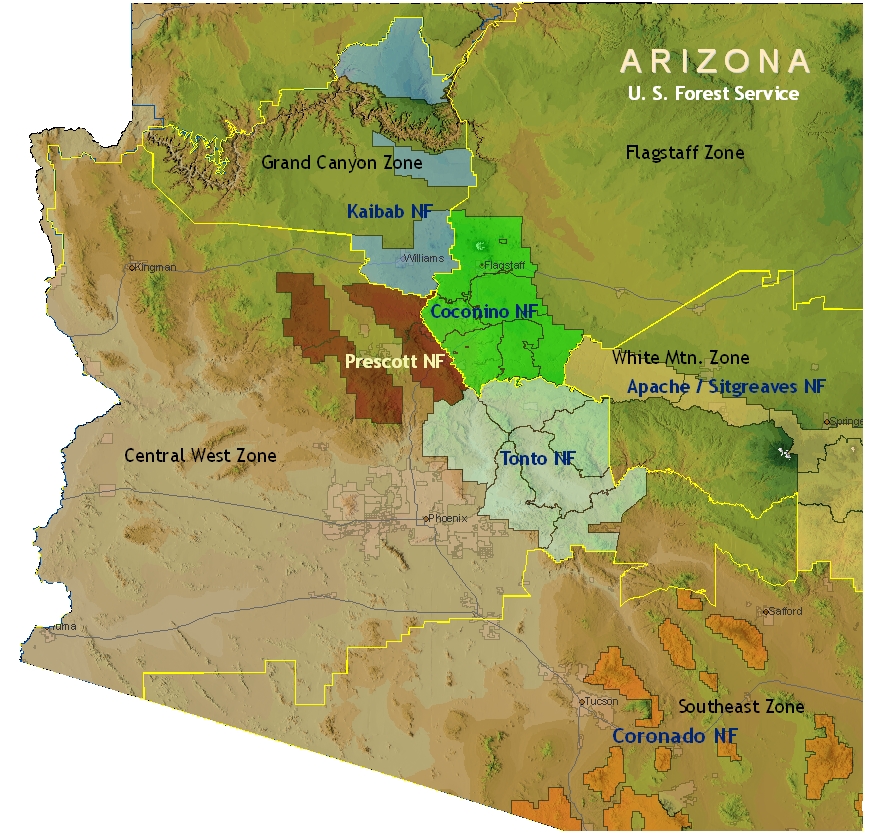 U. S. Forest Service Unit Map - Arizona