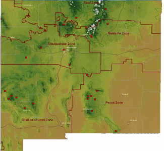 Map of New Mexico Fires for the Coming Month