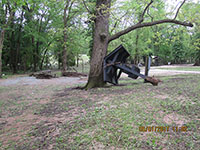 (image) water front with debris covered.