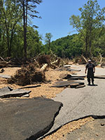 (image) Day use area Roadway broken up.
