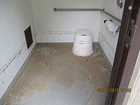 (image)  Restroom showing high water mark