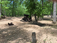 (image) Day use bulliten board uprooted and debris