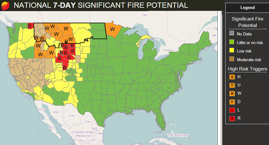 Click Here for National 7 Day Fire Potential Maps