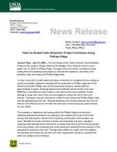 Teton to Snake Fuels Reduction Project Continues Along Phillips Ridge