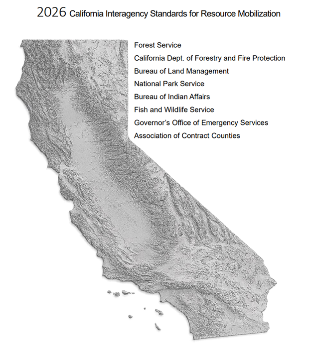 california map with agencies listed