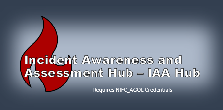 red flames grey background text displaying Incident Awareness and Assessment - IAA Hub