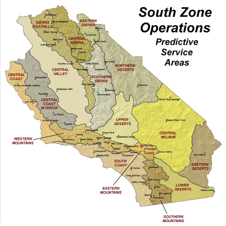 Significant Fire Potential CA Map