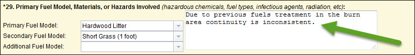 Block 29: Primary Fuel Model