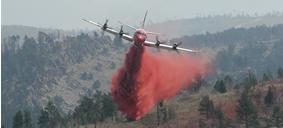 Airtanker over Spotted Tail Fire 2006