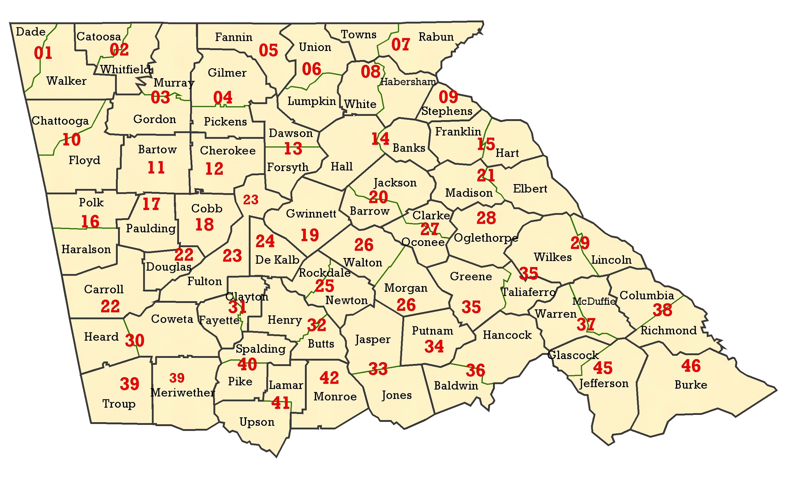 map of north georgia Wims County Id Maps