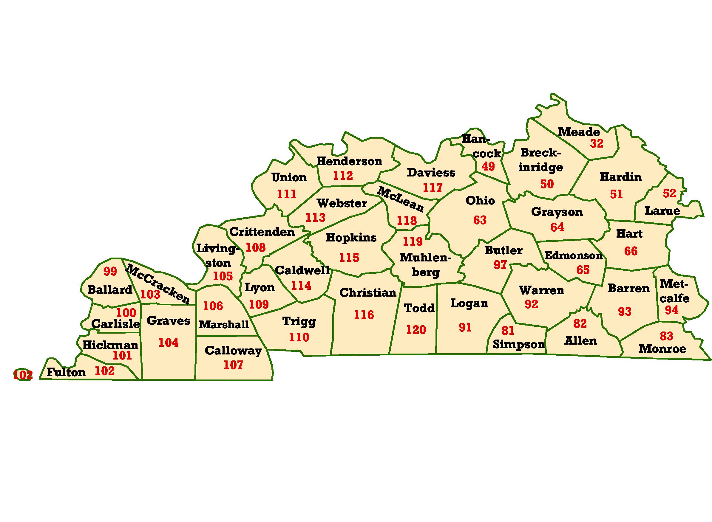 Kentucky Zip Code Map Pdf - Map of world