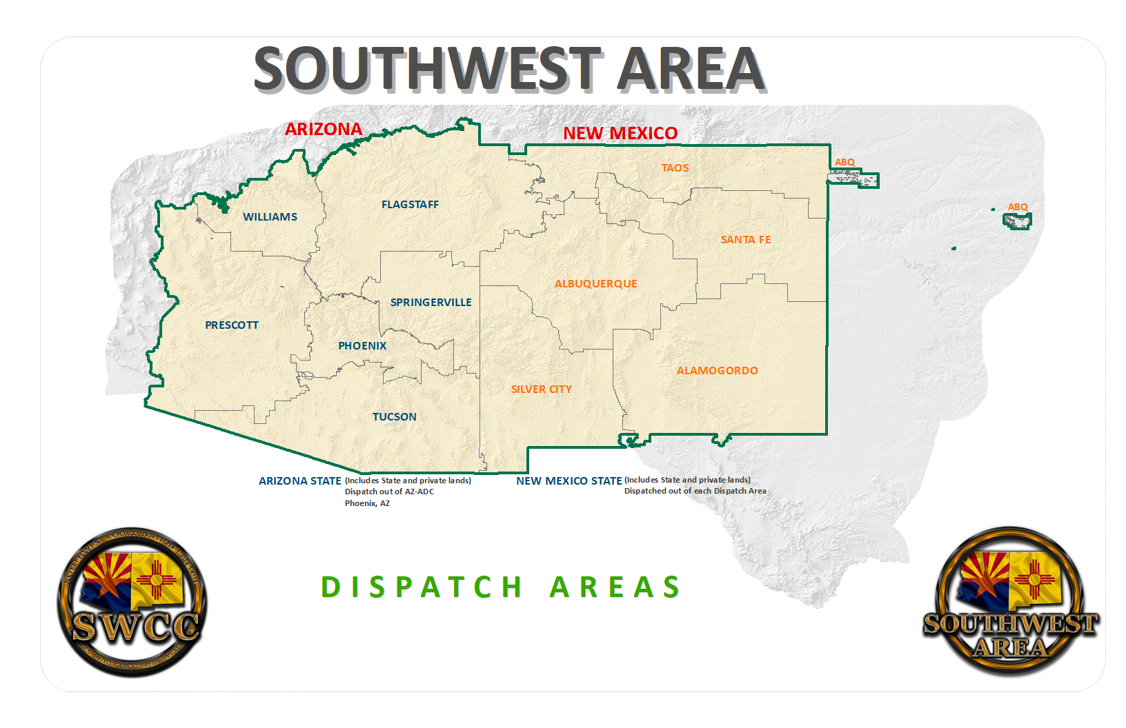 Southwest Area Map