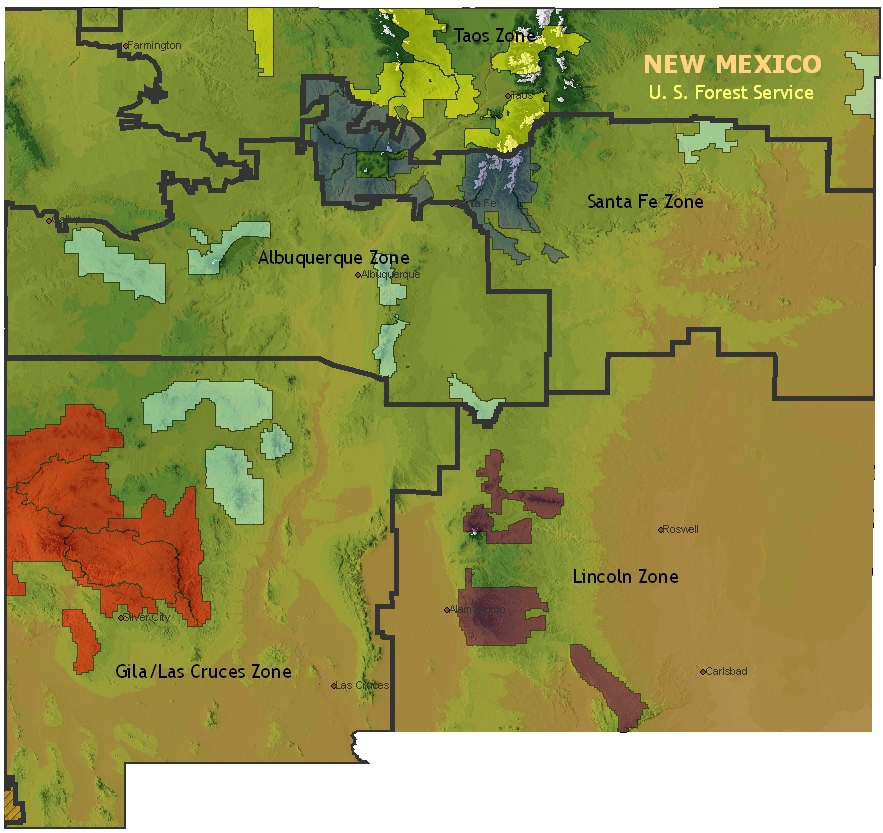 U. S. Forest Service Unit Map - New Mexico