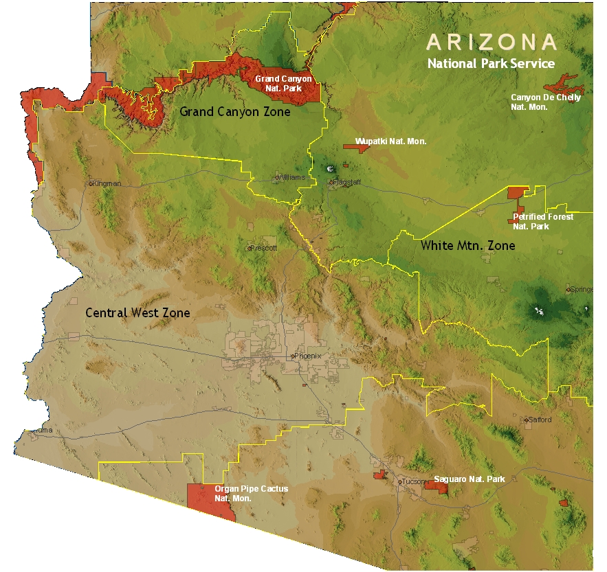National Park Service Units - Arizona