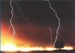 fire photo - lightning
