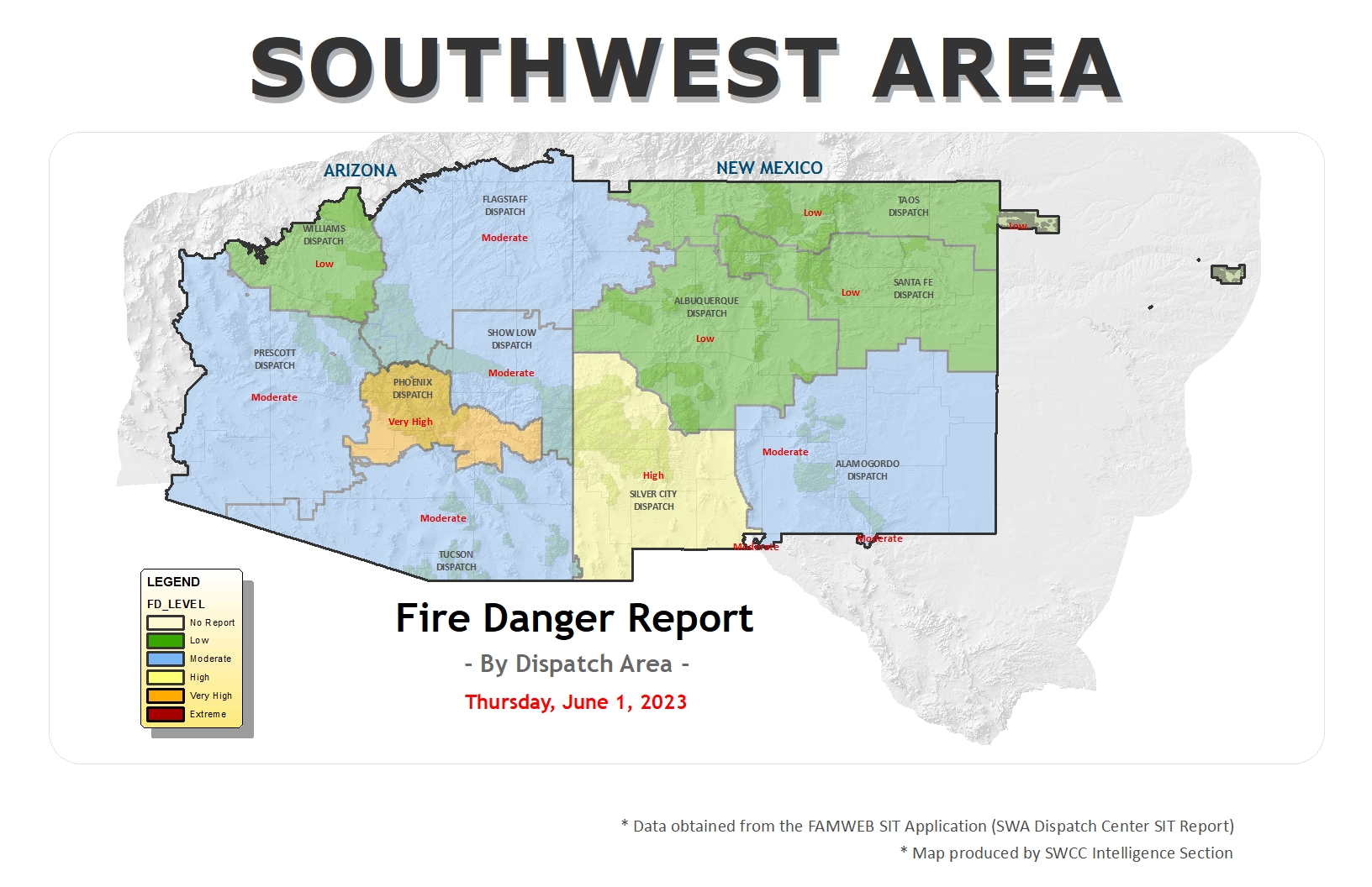 Graphic - Fire Danger By Dispatch