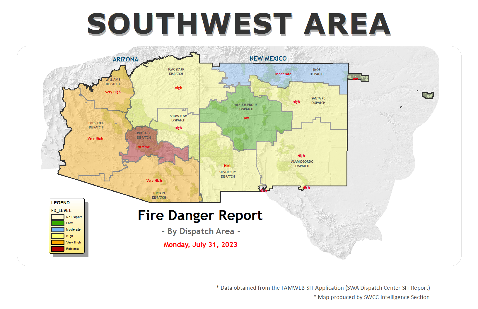 Graphic - Fire Danger By Dispatch