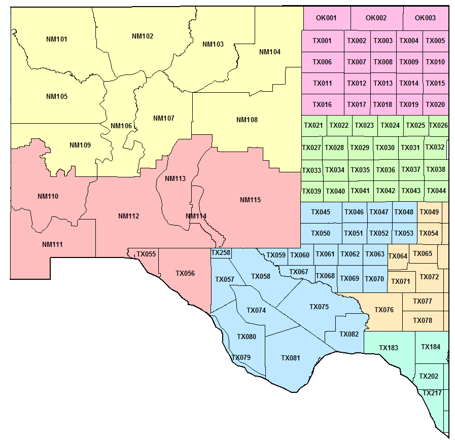 Weather Map For New Mexico Southwest Coordination Center (SWCC) Website